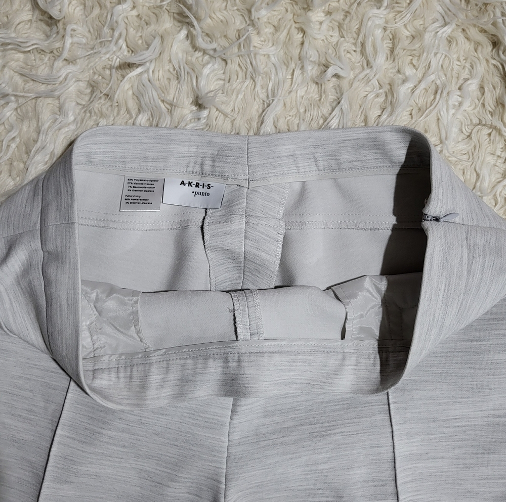 AKRIS PUNTO Ankle Length Pants Franca Techno - Cotton Cropped Size 12 - Picture 6 of 16